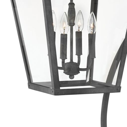 Trellis 1439DZ - Extra Large Wall Mount Lantern with Scroll - Grey