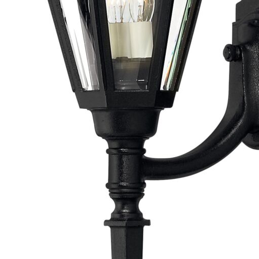 Manor House 1440BK Large Wall Mount Lantern with Tail - Black