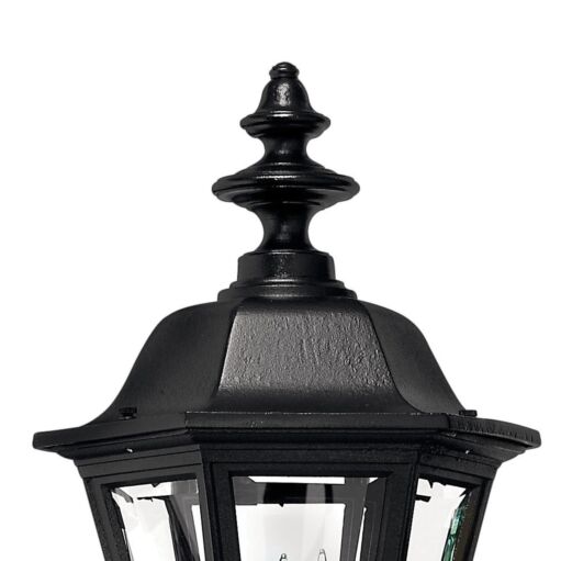 Manor House 1440BK Large Wall Mount Lantern with Tail - Black