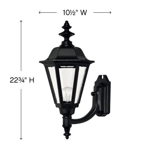 Manor House 1449BK - Large Wall Mount Lantern - Black