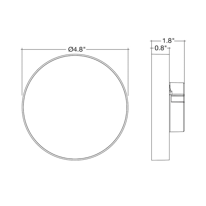 5" Round Surface Mount: Trimless-Line 5-CCT Select 12W - White