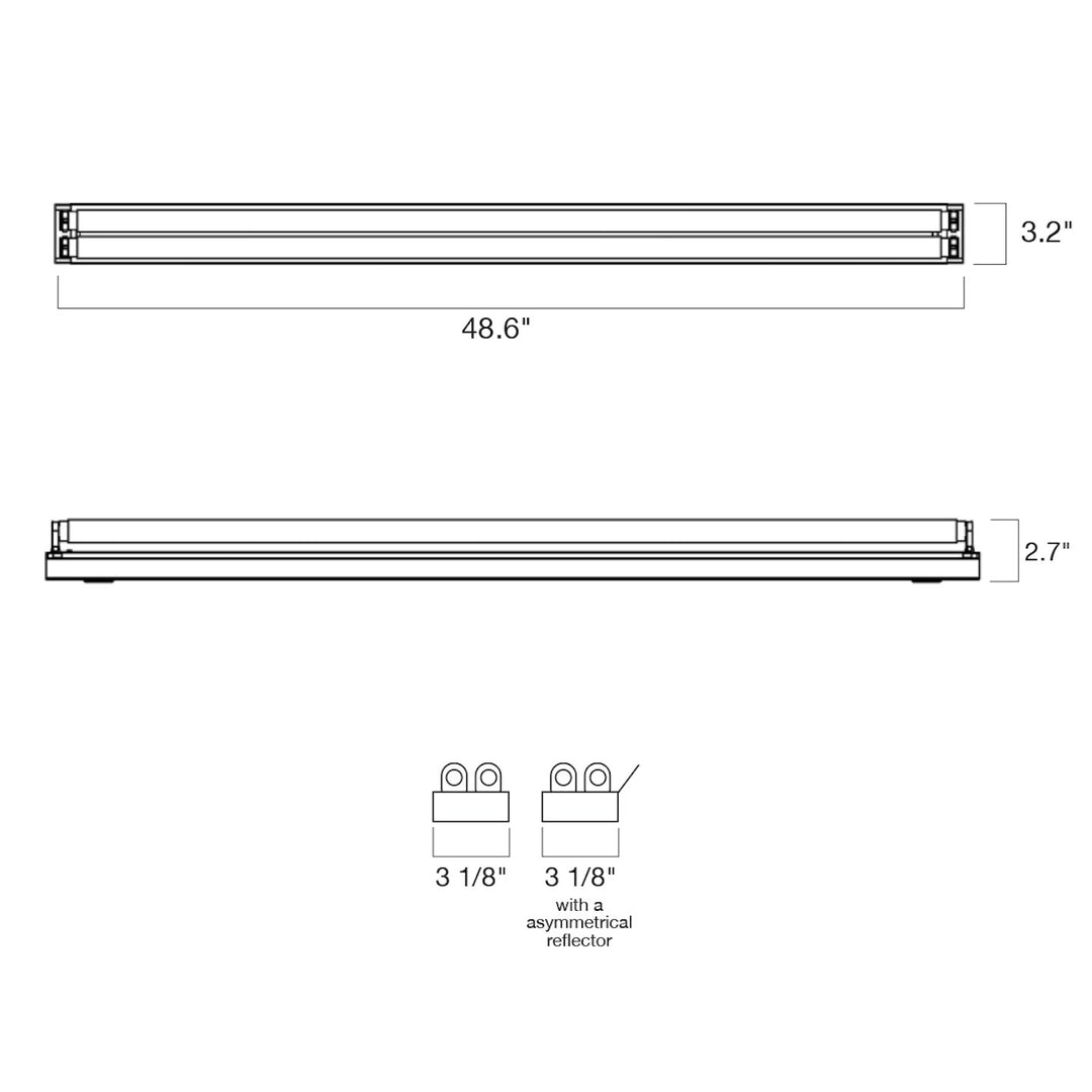 4 FT T8 Strip Fixture - White