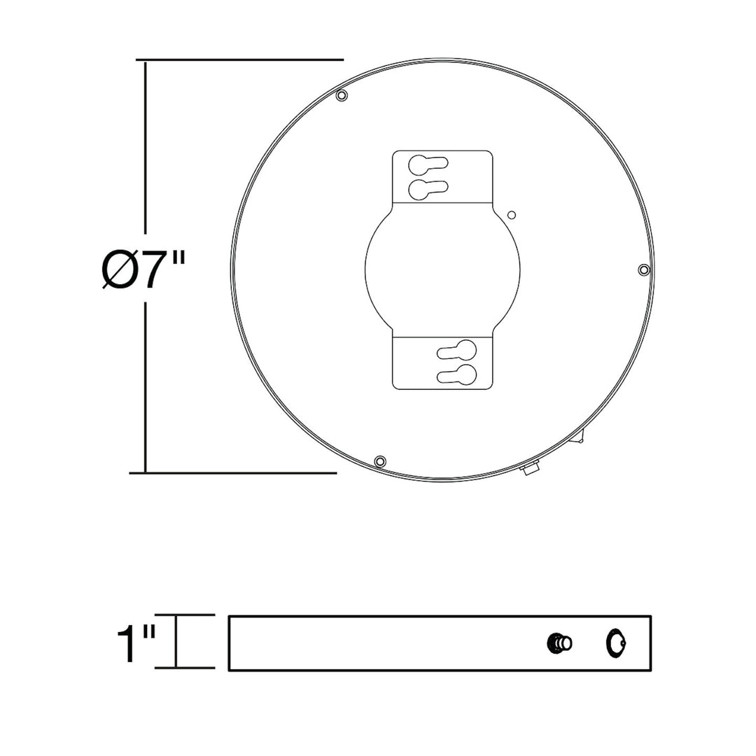 TSM-9: EM Backup for 7" Trimless Surface Mount