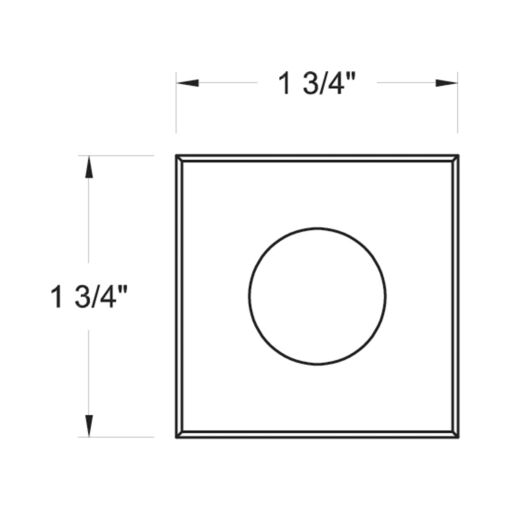 15084SS - Small Stainless Steel LED Square Button Light - Grey