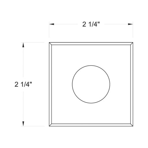 15085SS - Large Stainless Steel LED Square Button Light - Grey