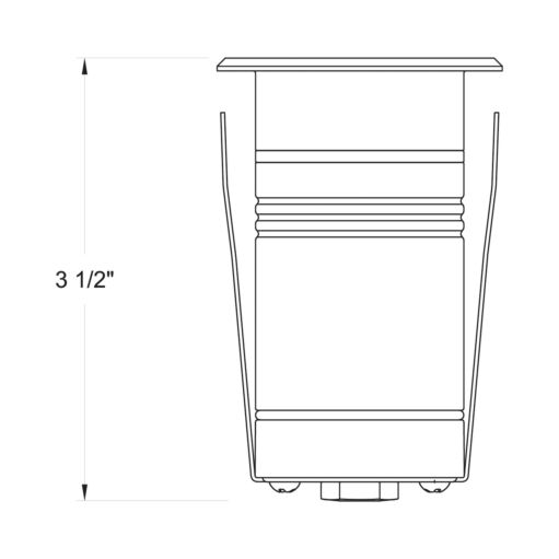 15085SS - Large Stainless Steel LED Square Button Light - Grey