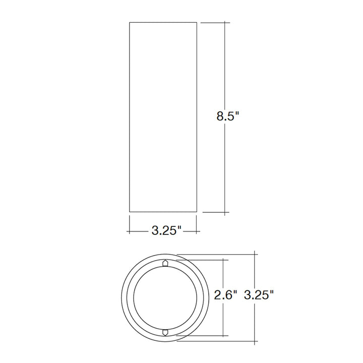 3" ARCY-Line: Cylinder Downlights, 5CCT Selectable, 15W/10W/5W - Black