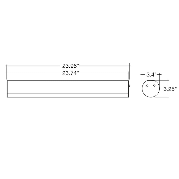 2' LED Suspended Tubular Linear: Arcy-Line, 20W, 4CCT, Downlight Only - White