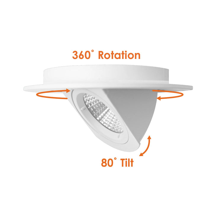 4" Scoop Downlight (Canless) White Round Module 5-CCT Select 12W - White