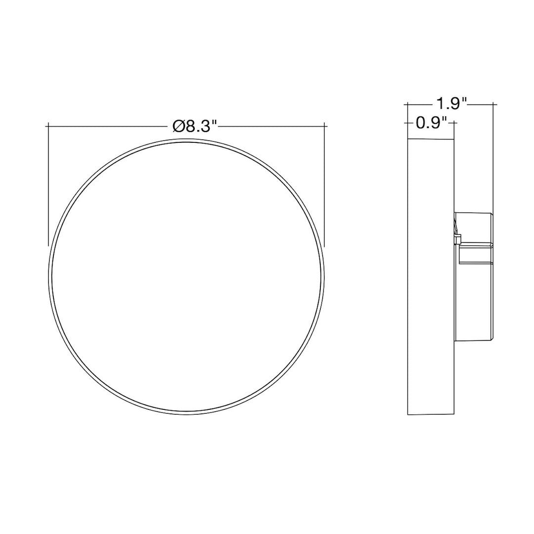 9" Round Surface Mount: Trimless-Line 5-CCT Select 18W - White