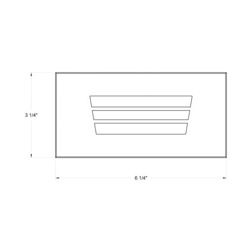 15334SS - 12V LED Small Louvered Brick Light - Grey