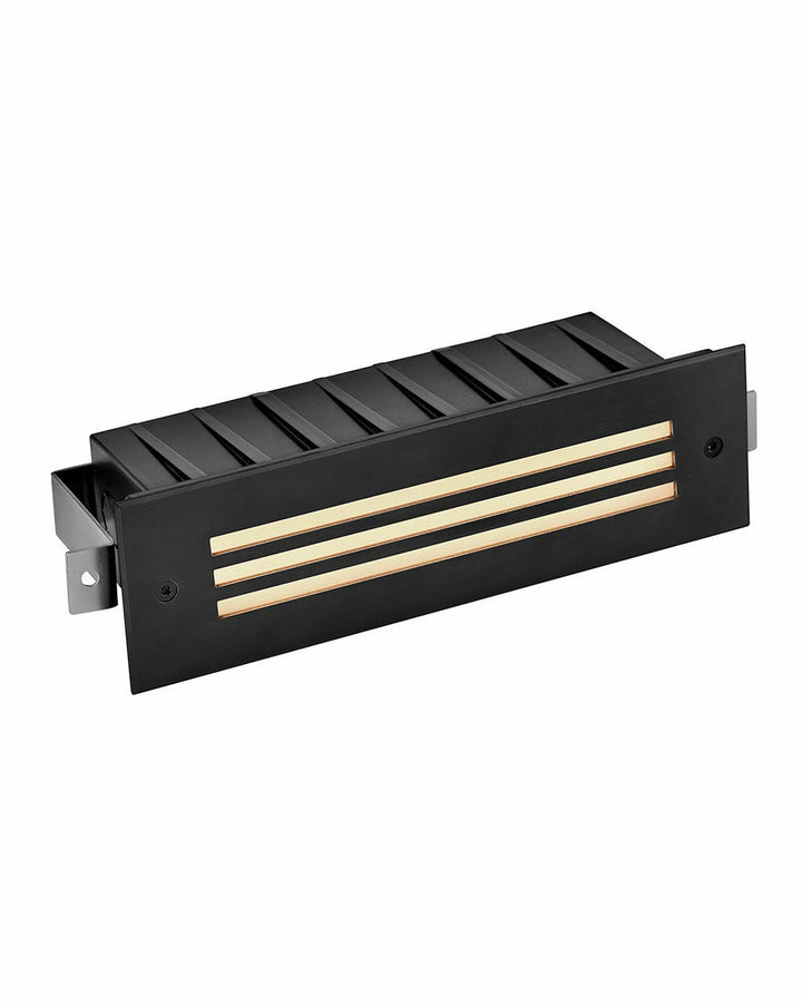 15335SSB - New 12V LED Large Louvered Brick Light - Black