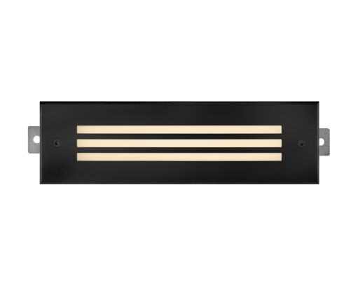 15335SSB - New 12V LED Large Louvered Brick Light - Black