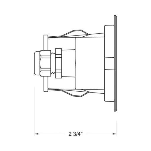 15344SS - 12V LED Small Flat Brick Light - Grey