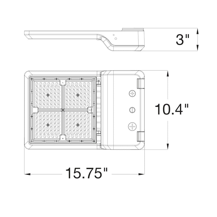 Large Area Light High Voltage: Bolt-Line, 3-CCT & 5-Power Select 450W/420W/390W/360W/330W, High Voltage - Bronze