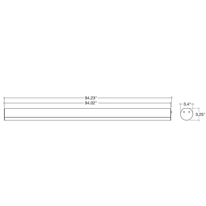 8' LED Suspended Tubular Linear: Arcy-Line, 80W, 4CCT, Downlight Only - White