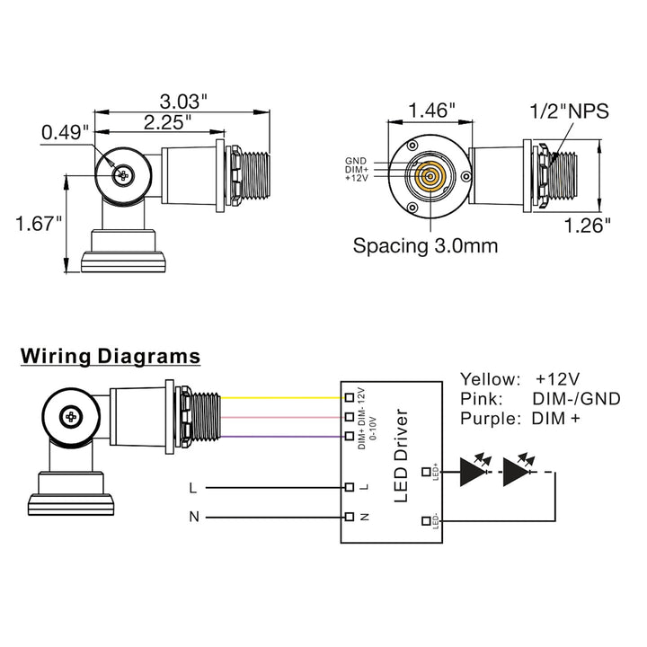 TWC Extension Arm 90˚