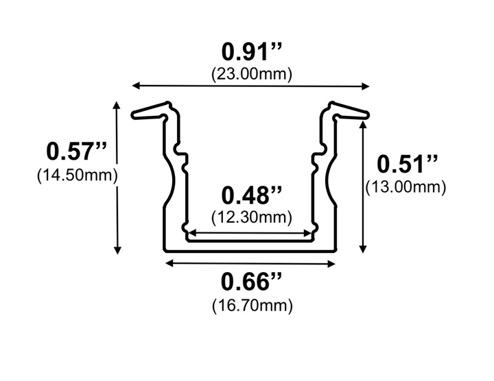 LED Channel - 972ASL - Recessed, 10 ft - Silver