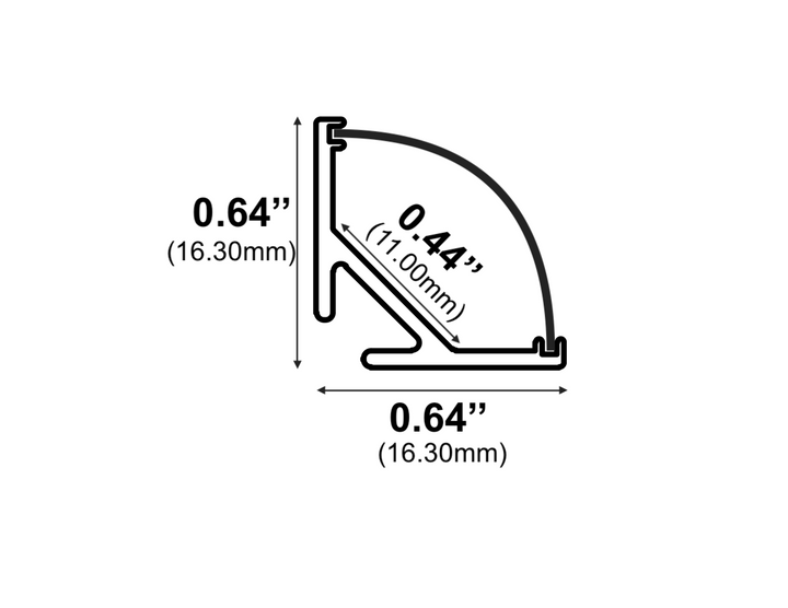 LED Channel - 964ASL - Slimline Corner Surface, 10 ft - Silver