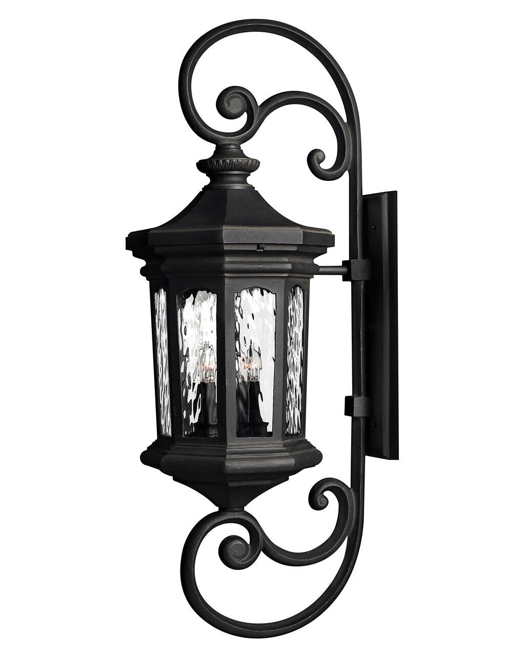 Raley 1609MB-LL Double XL Wall Mount Lantern - Black