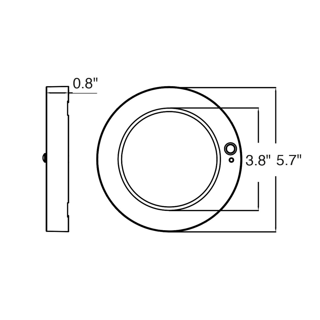 5" Slim-Line Surface Mount Round Bi-Level Motion Sensor 5-CCT Selectable 12W - White