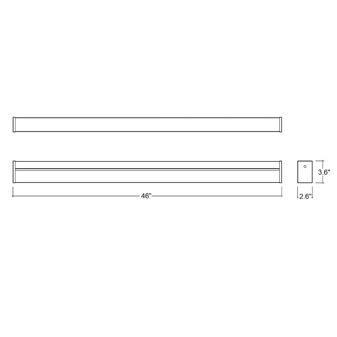 C-Line: Eco Linear Fixture 5-CCT & 3-Power Selectable 50W/40W/30W - White