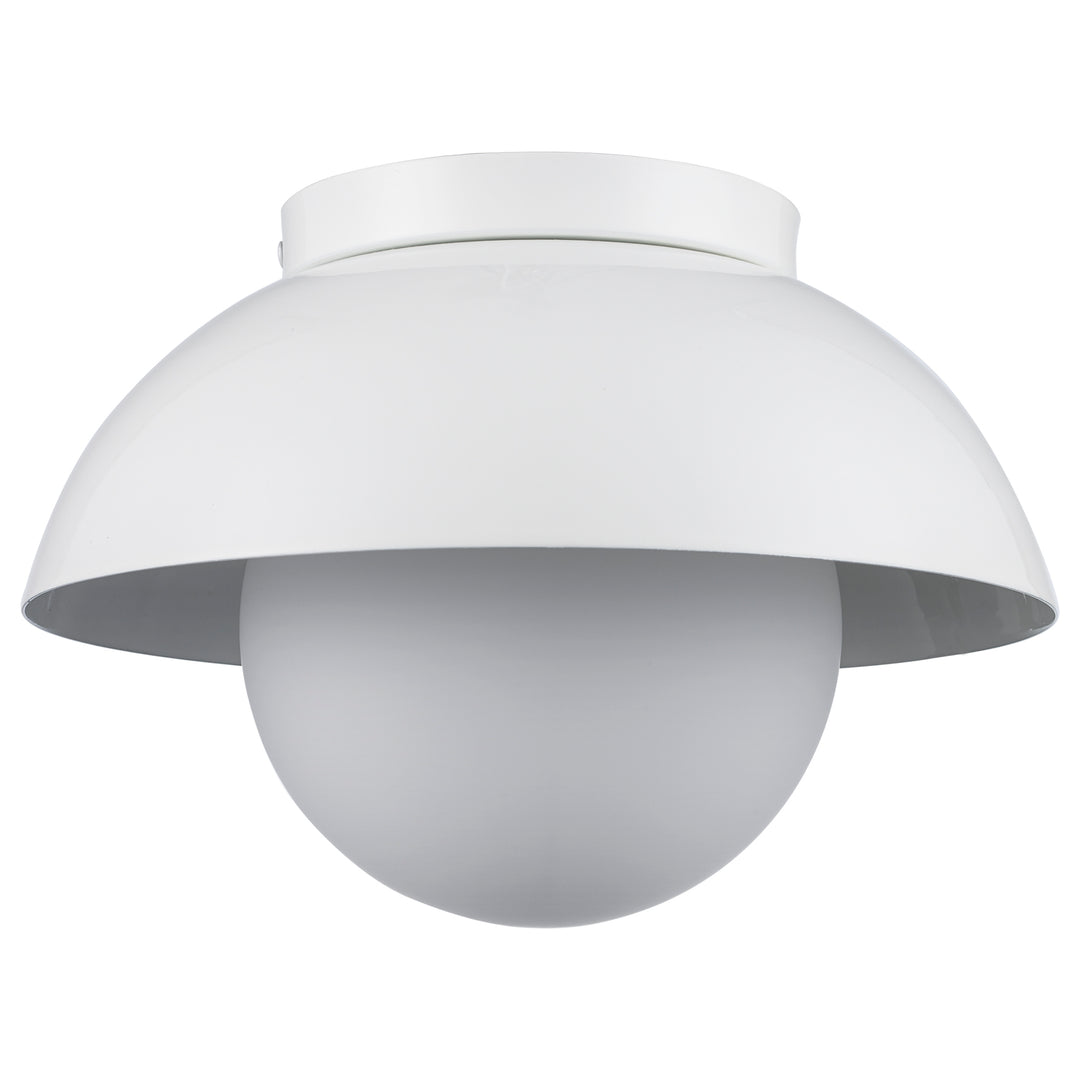 Maureeen 1 - Light Flush Mount Matel Globe - White