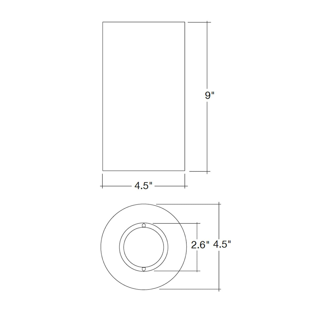 4" ARCY-Line: Cylinder Downlights, 5CCT Selectable, 15W/10W/5W - White