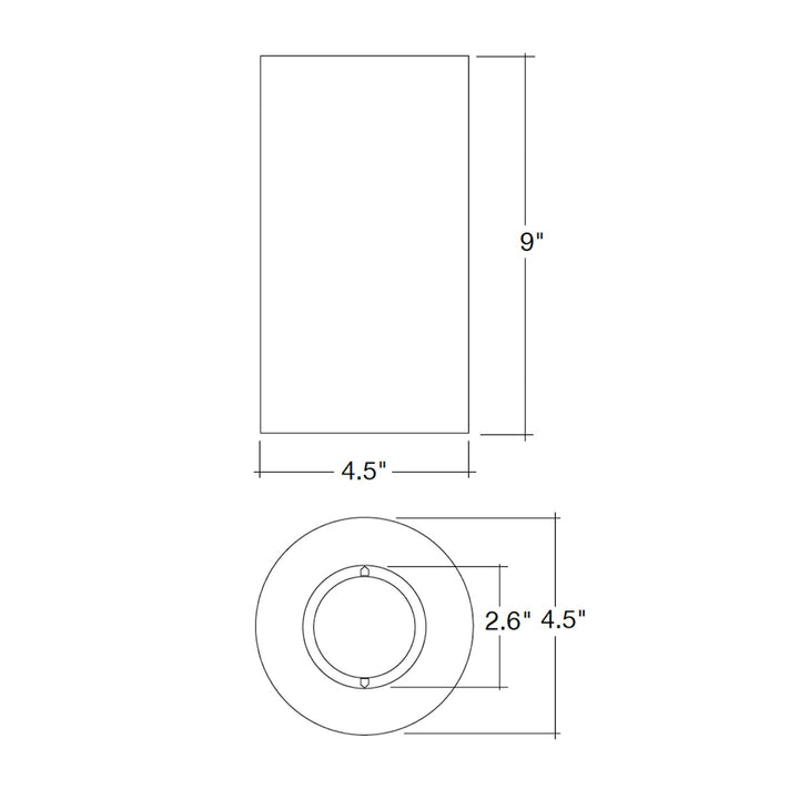 4" ARCY-Line: Cylinder Downlights 5-CCT Selectable, 25W/20W/10W - White