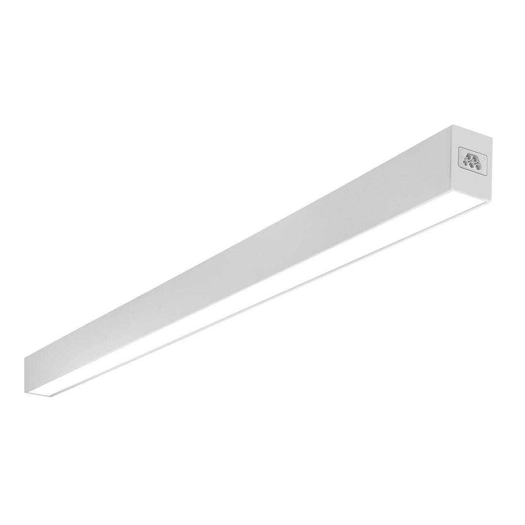 C-Line: 4' Suspended Linear W/ Uplight 5-CCT + 3-Power Selectable 50W/40W/30W - White