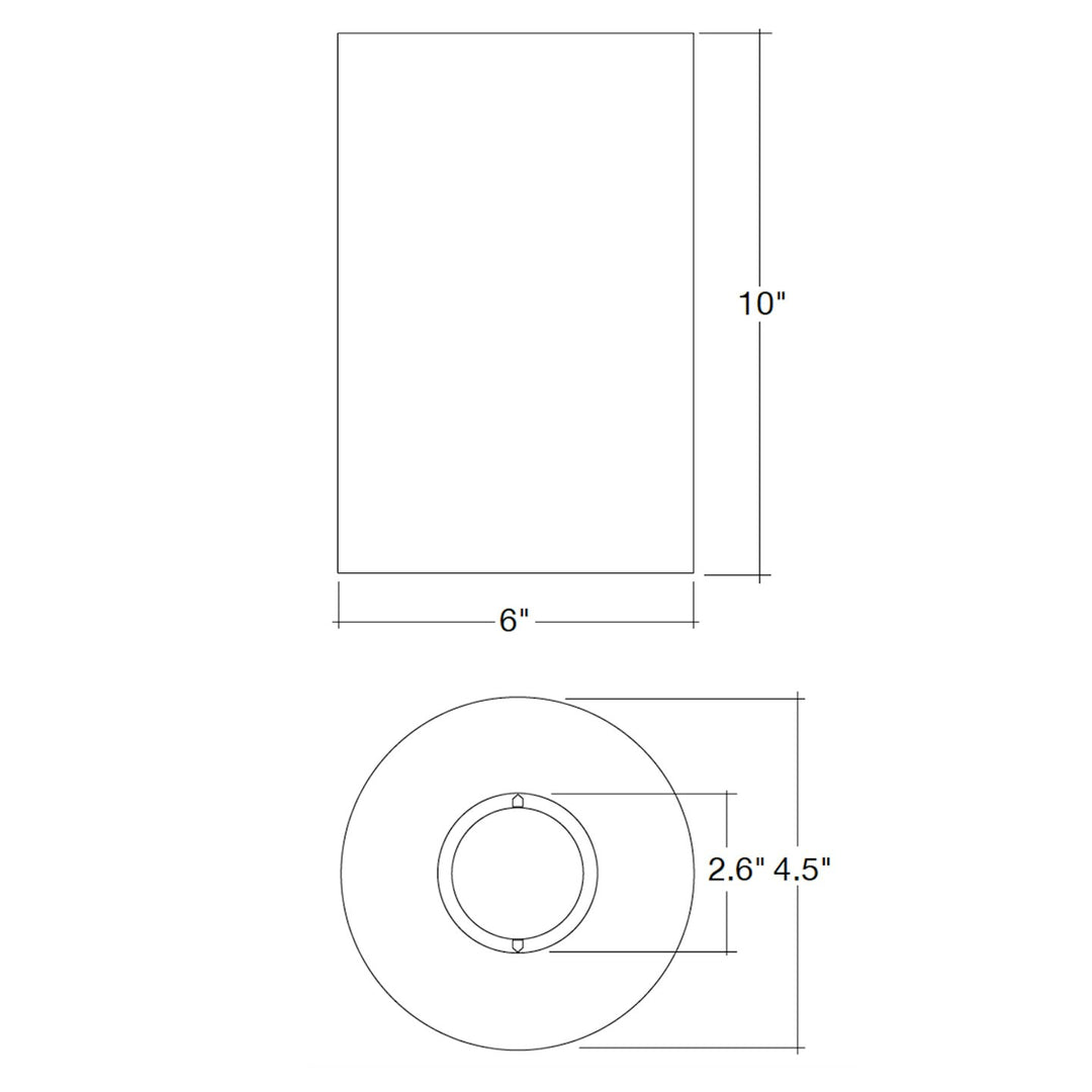 6" ARCY-Line: Cylinder Downlights, 5CCT Selectable, 40W/35W/30W - Black