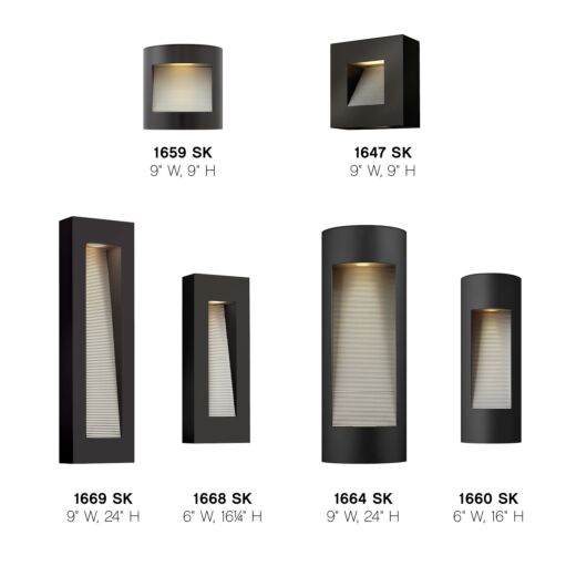 Luna 1660SK - Medium Wall Mount Lantern - Black