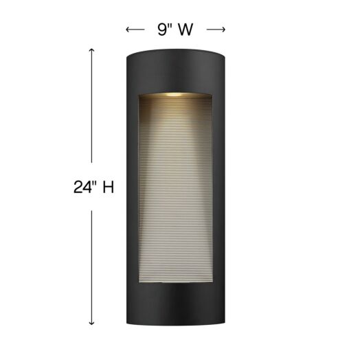 Luna 1664SK - Large Wall Mount Lantern - Black