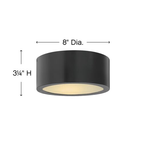 Luna 1665SK - Small Flush Mount - Bllack