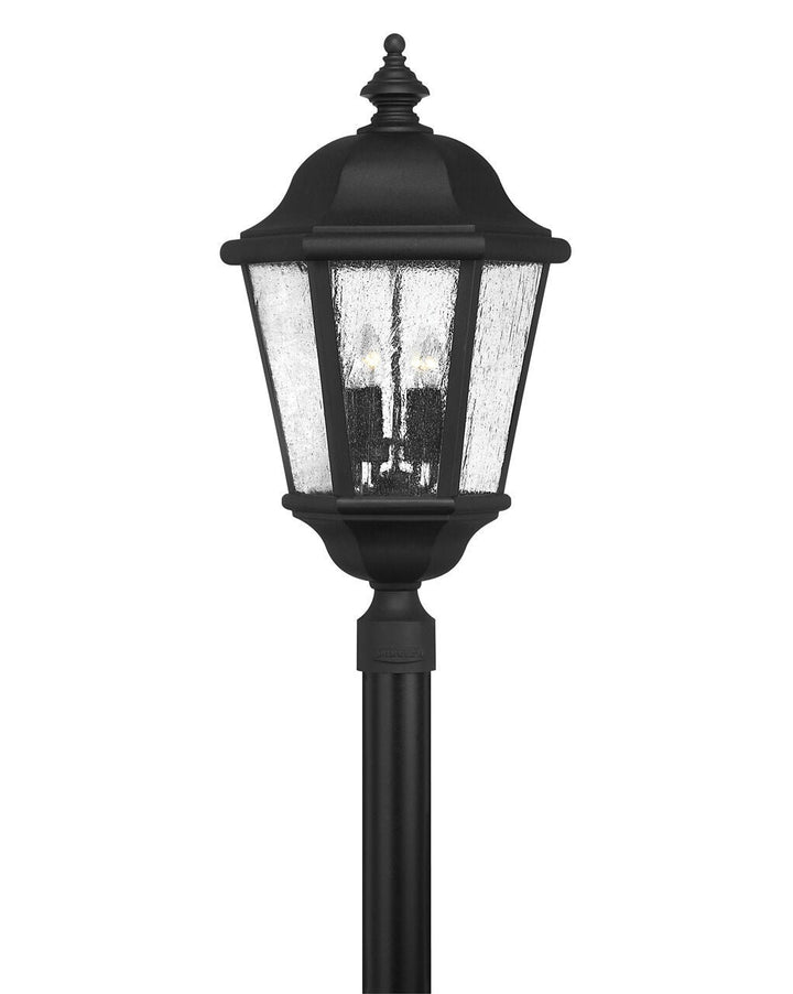 Edgewater 1677BK-LL - Extra Large Post or Pier Mount Lantern - Black