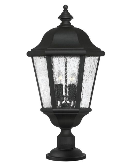 Edgewater 1677BK-LL - Extra Large Post or Pier Mount Lantern - Black