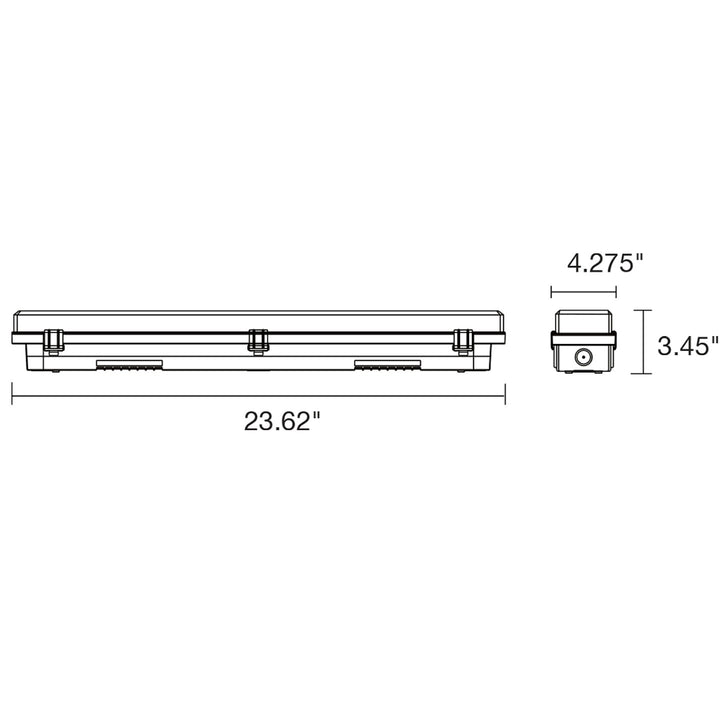 2' Linear Vapor Tight 5-CCT & 3 Power Select 25W/20W/15W - White