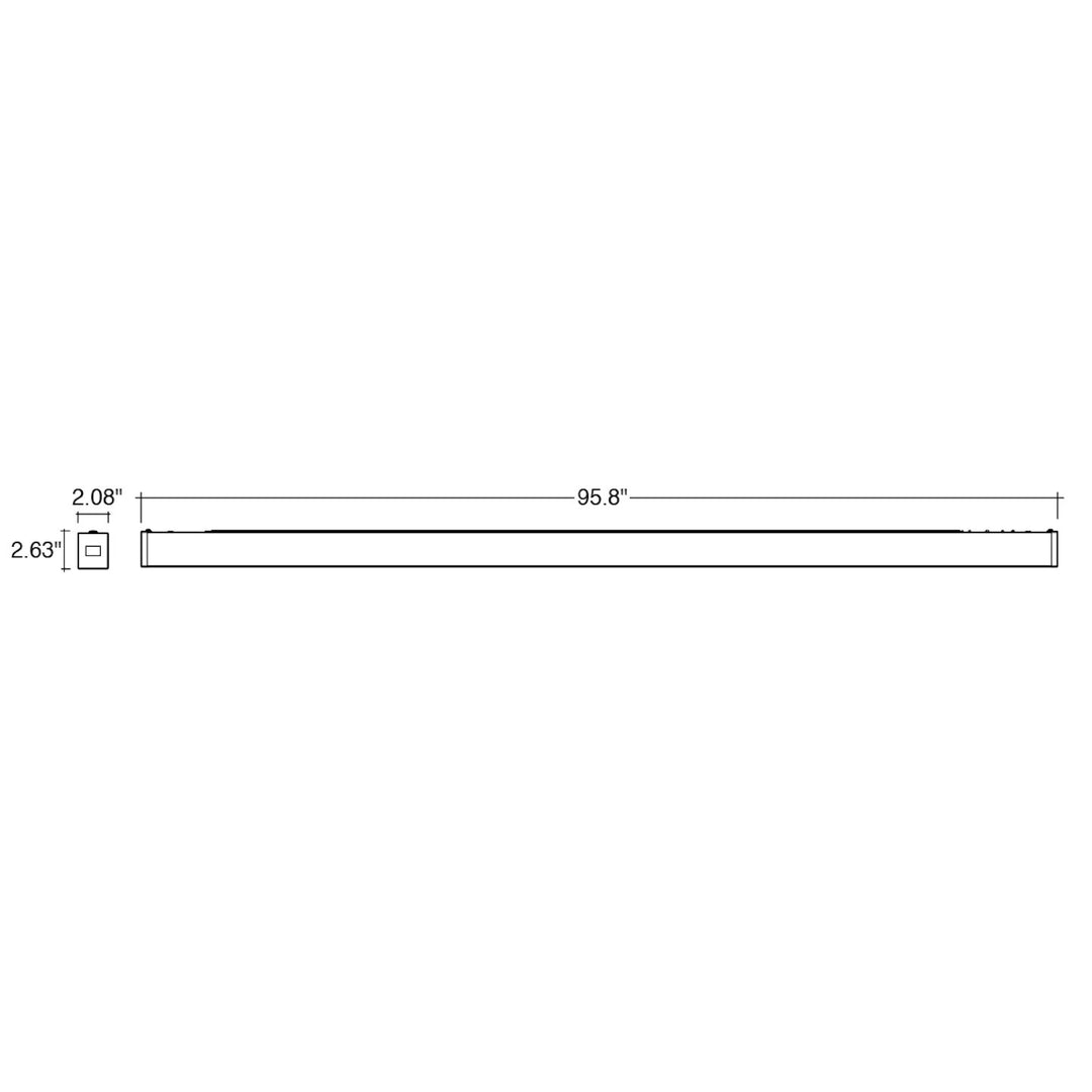 C-Line: 8' Suspended Linear W/ Uplight 5-CCT + 3-Power Selectable 100W/80W/60W