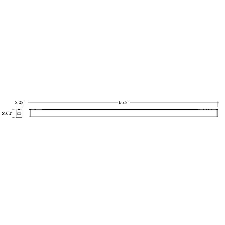 C-Line: 8' Suspended Linear W/ Uplight 5-CCT + 3-Power Selectable 100W/80W/60W