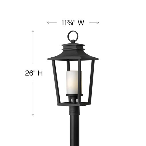 Sullivan 1741BK - Medium Post or Pier Mount Lantern - Black