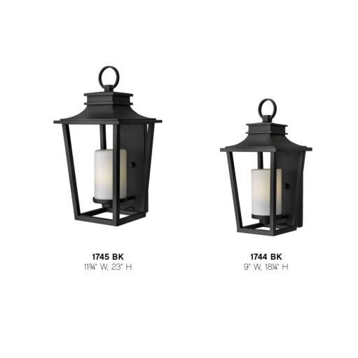 Sullivan 1744BK Small Wall Mount Lantern - Black