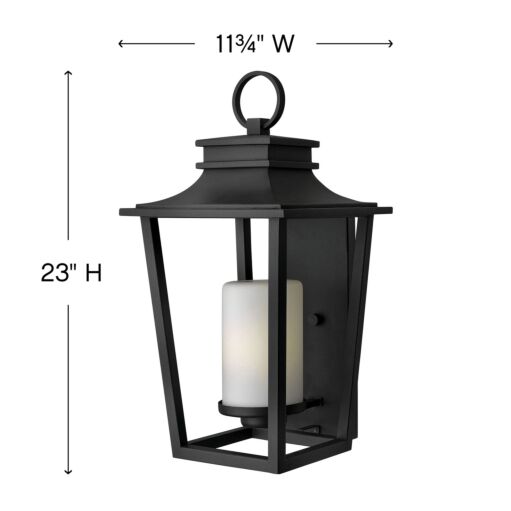 Sullivan 1745BK - Medium Wall Mount Lantern -  Black