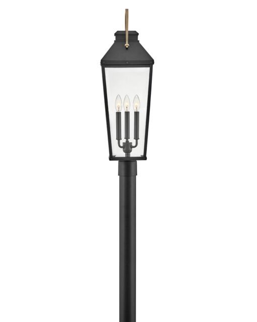 Dawson 17501BK - Large Post Top or Pier Mount Lantern - Black