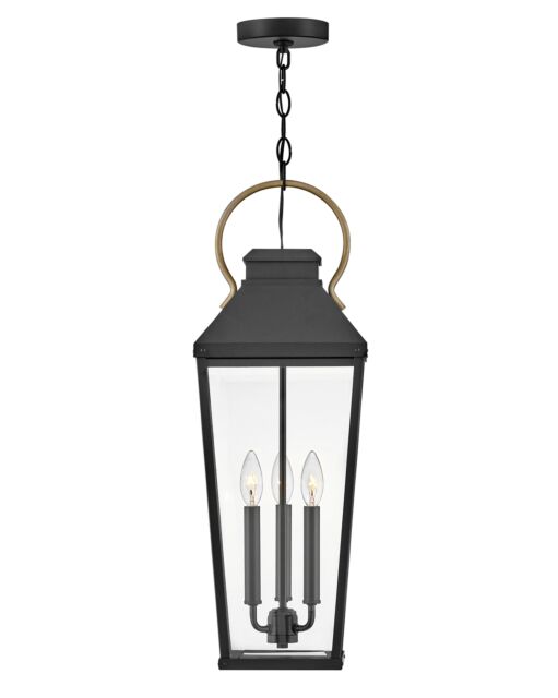 Dawson 17502BK - Large Hanging Lantern - Black