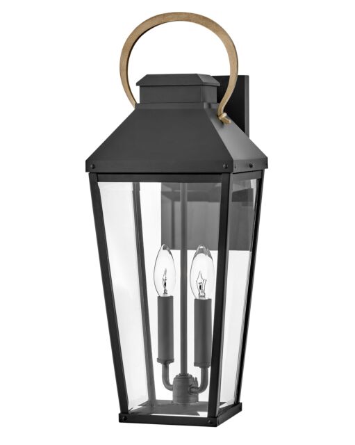 Dawson 17504BK - Large Wall Mount Lantern - Black