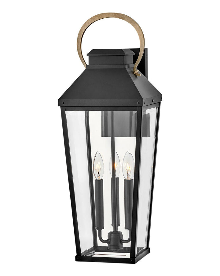 Dawson 17505BK Large Wall Mount Lantern - Black