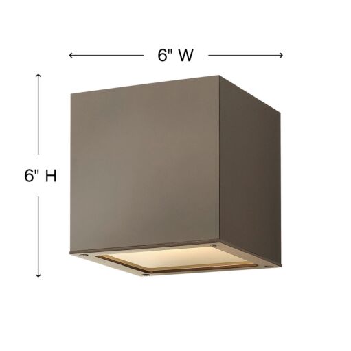 Kube 1768BZ - Small Down Light Wall Mount Lantern - Bronze