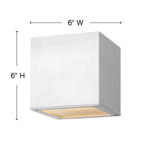 Kube 1768SW - Small Down Light Wall Mount Lantern - White