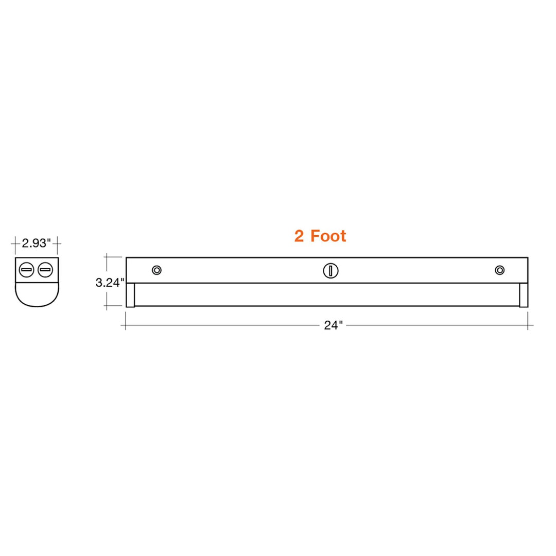 LED-RST-2FT-20W-4CCT-BL 4-CCT 20W - Black