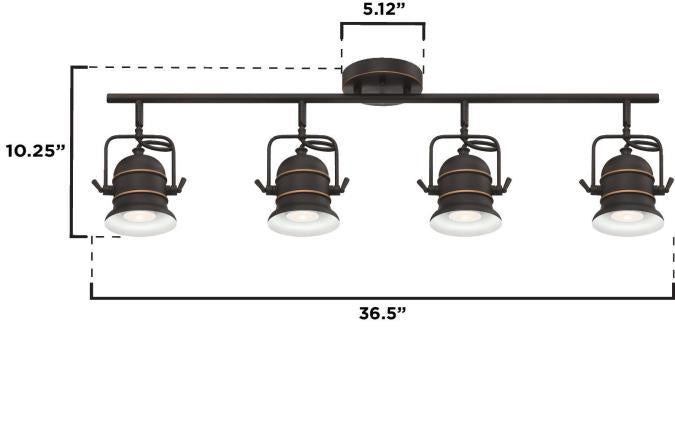 Westinghouse - Track light - Oil-Rubbed Bronze Finish with Highlights